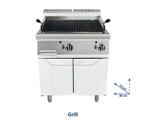 Grill pietra lavica TN7N8IR-M doppia con mobile.